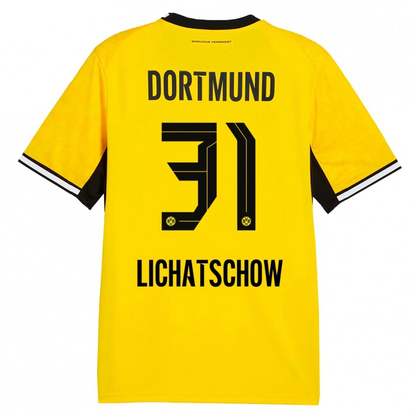 Danxen Kinder Deniese Lichatschow #31 Gelb Schwarz Weiß Heimtrikot Trikot 2026/27 T-Shirt