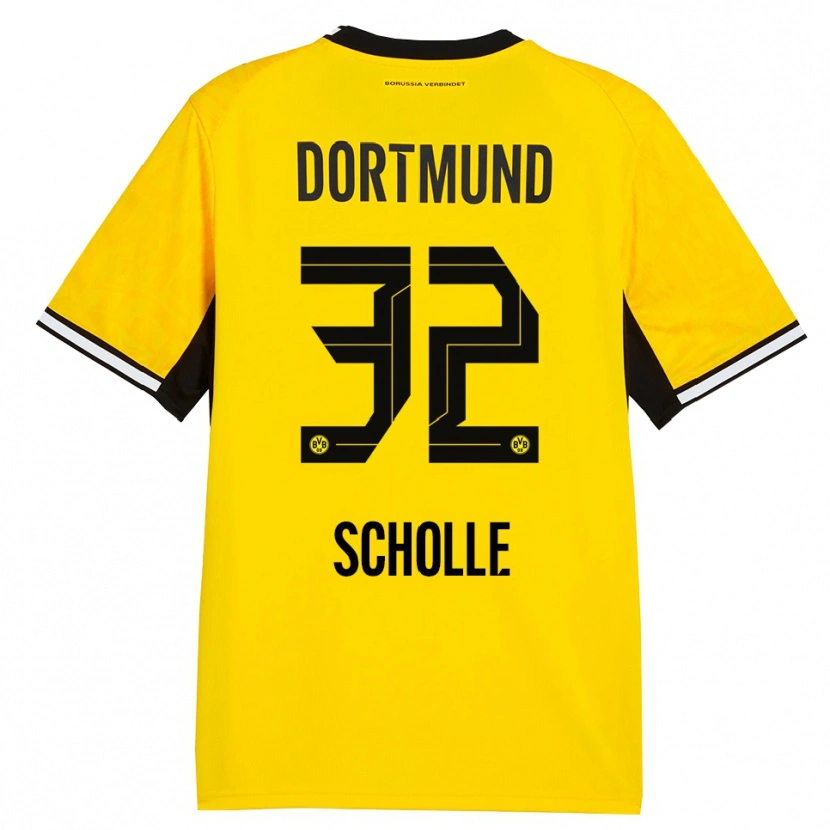 Danxen Kinder Mia Scholle #32 Gelb Schwarz Weiß Heimtrikot Trikot 2026/27 T-Shirt