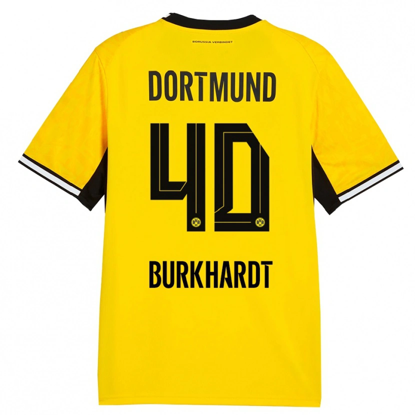 Danxen Kinder Till Burkhardt #40 Gelb Schwarz Weiß Heimtrikot Trikot 2026/27 T-Shirt