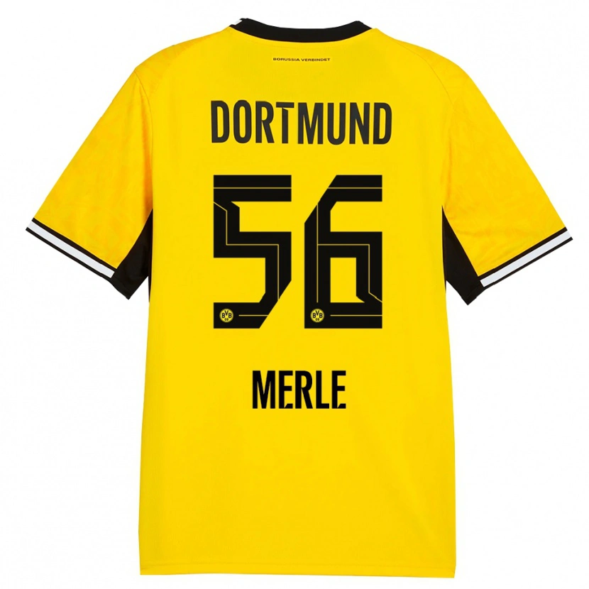 Danxen Kinder Albers Merle #56 Gelb Schwarz Weiß Heimtrikot Trikot 2026/27 T-Shirt