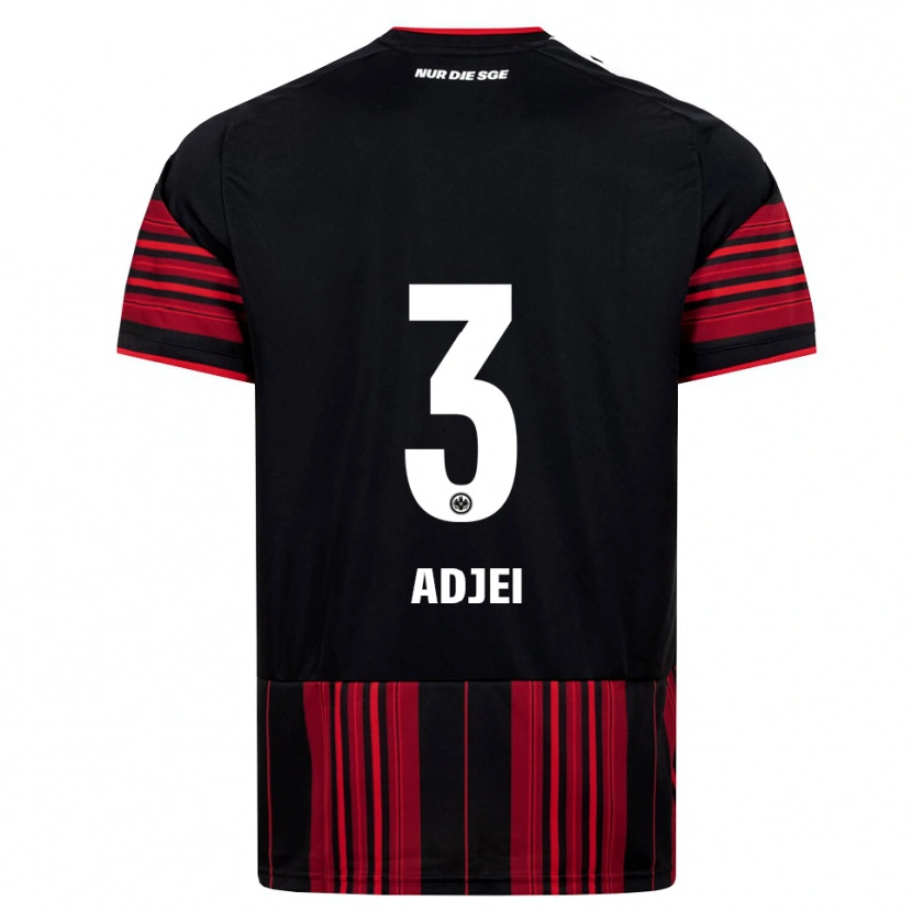 Danxen Kinder Allen Adjei #3 Schwarz Rot Weiß Heimtrikot Trikot 2026/27 T-Shirt