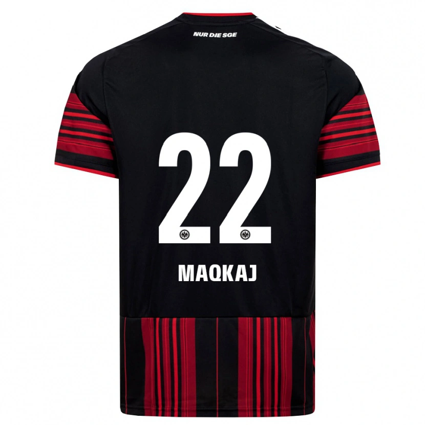 Danxen Kinder Dritan Maqkaj #22 Schwarz Rot Weiß Heimtrikot Trikot 2026/27 T-Shirt