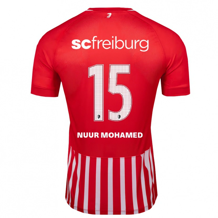 Danxen Kinder Billal Mohamed #15 Rot Weiß Schwarz Heimtrikot Trikot 2026/27 T-Shirt