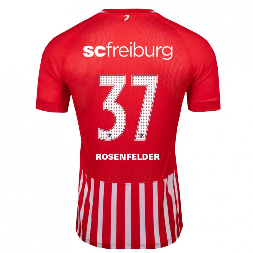 Danxen Kinder Max Rosenfelder #37 Rot Weiß Schwarz Heimtrikot Trikot 2026/27 T-Shirt