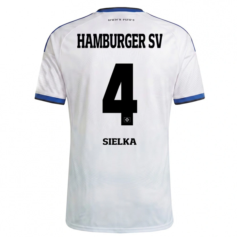 Danxen Kinder Michelle Sielka #4 Weiß Schwarz Blau Heimtrikot Trikot 2026/27 T-Shirt