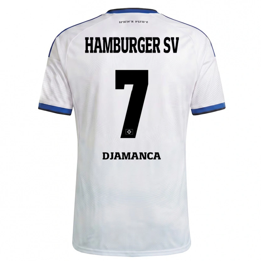 Danxen Kinder Ismaila Djamanca #7 Weiß Schwarz Blau Heimtrikot Trikot 2026/27 T-Shirt