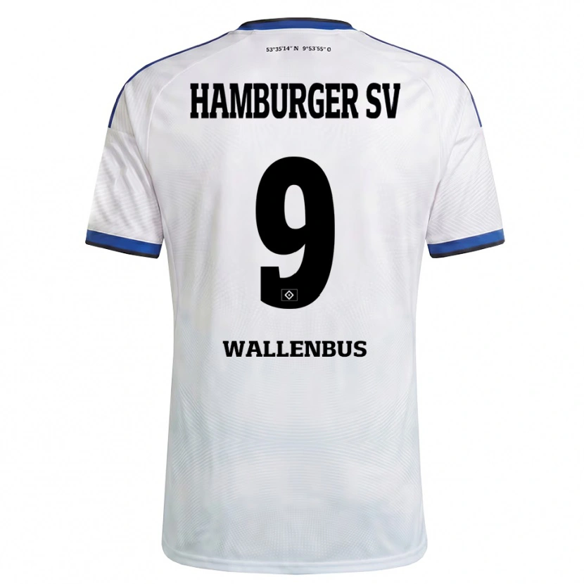 Danxen Kinder Noah Wallenßus #9 Weiß Schwarz Blau Heimtrikot Trikot 2026/27 T-Shirt