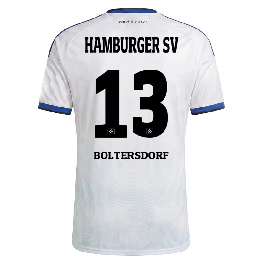 Danxen Kinder Sebastian Boltersdorf #13 Weiß Schwarz Blau Heimtrikot Trikot 2026/27 T-Shirt