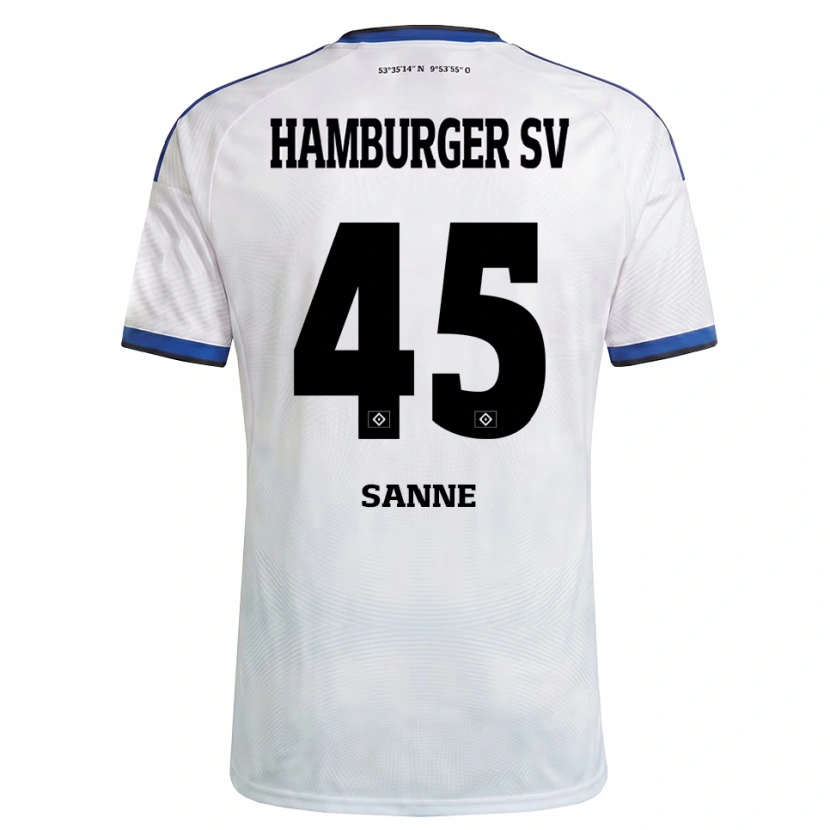 Danxen Kinder Tom Sanne #45 Weiß Schwarz Blau Heimtrikot Trikot 2026/27 T-Shirt
