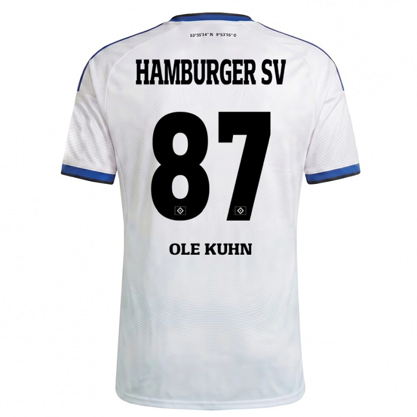 Danxen Kinder Niklas Ole Kühn #87 Weiß Schwarz Blau Heimtrikot Trikot 2026/27 T-Shirt