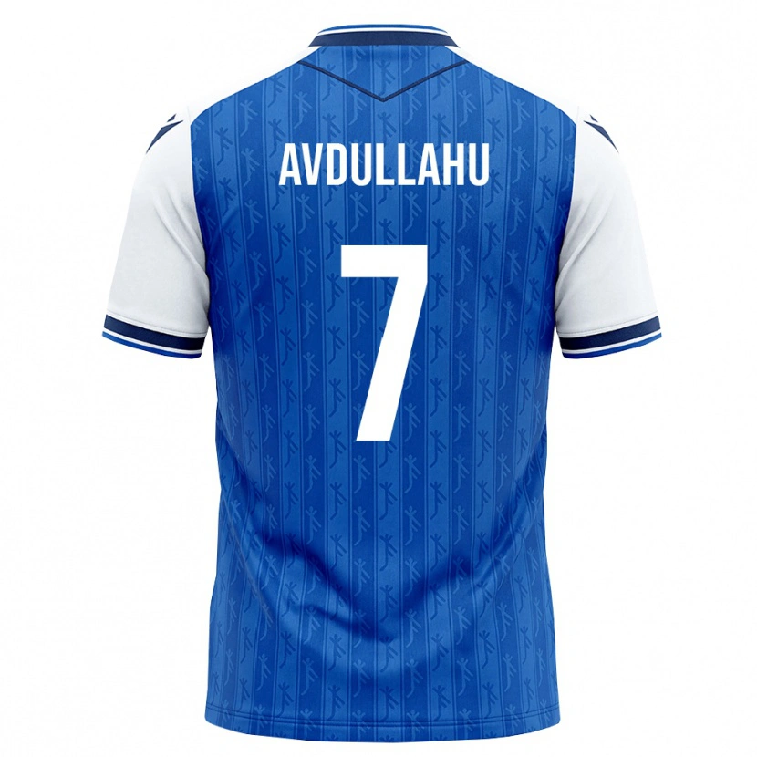 Danxen Kinder Leon Avdullahu #7 Königsblau Weiß Heimtrikot Trikot 2026/27 T-Shirt
