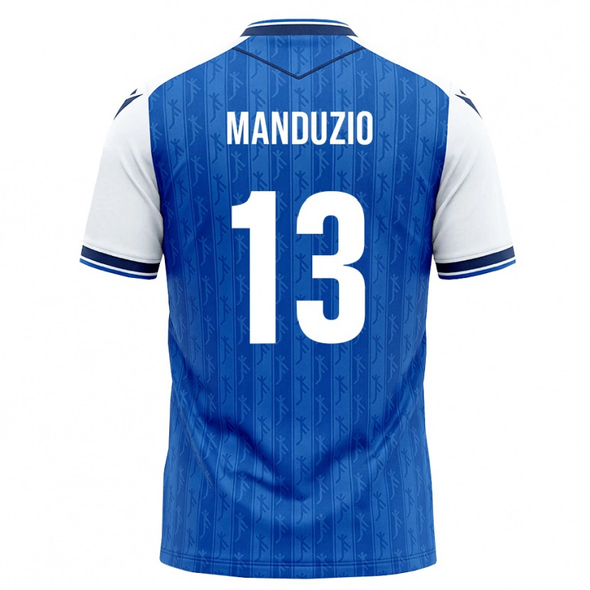 Danxen Kinder Mattia Manduzio #13 Königsblau Weiß Heimtrikot Trikot 2026/27 T-Shirt