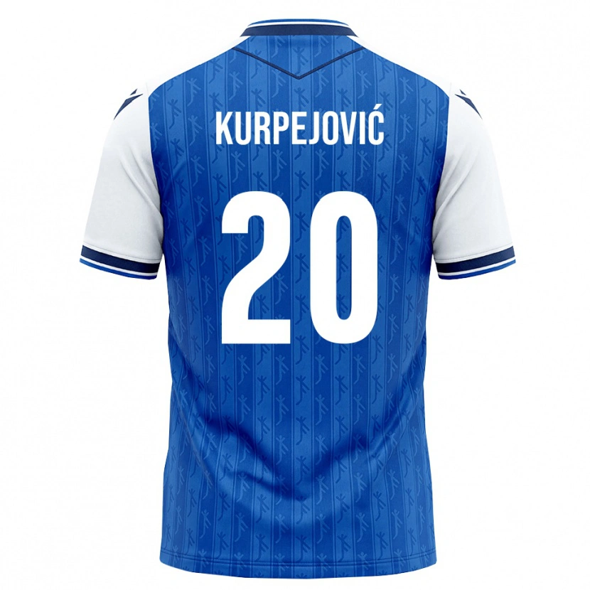 Danxen Kinder Albin Kurpejović #20 Königsblau Weiß Heimtrikot Trikot 2026/27 T-Shirt