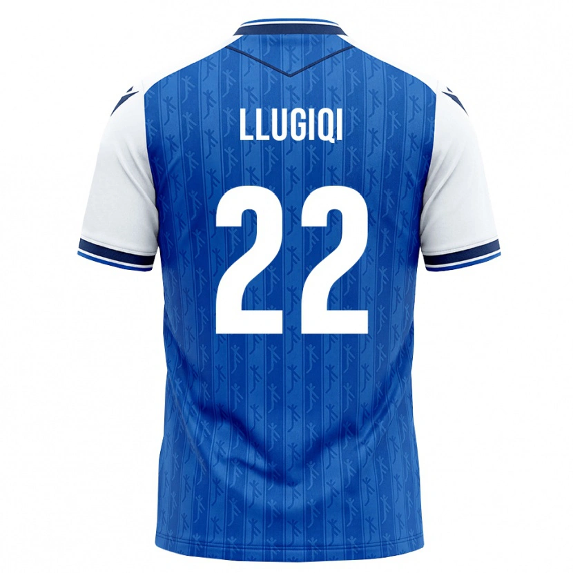 Danxen Kinder Arian Llugiqi #22 Königsblau Weiß Heimtrikot Trikot 2026/27 T-Shirt