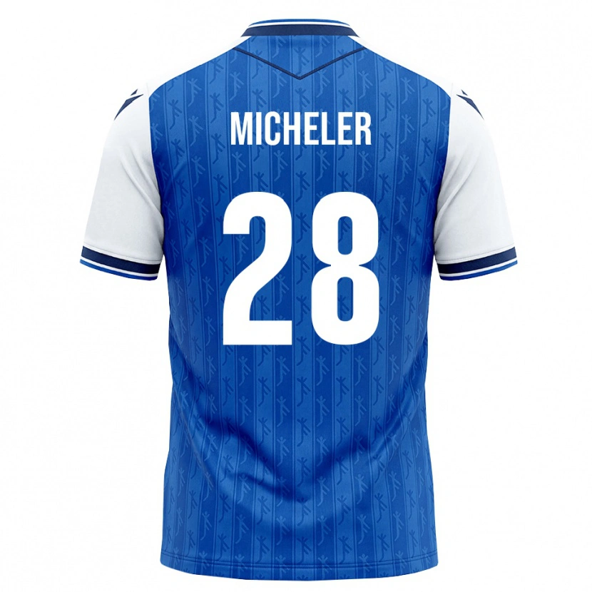 Danxen Kinder Florian Micheler #28 Königsblau Weiß Heimtrikot Trikot 2026/27 T-Shirt