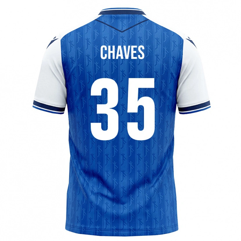 Danxen Kinder Arthur Chaves #35 Königsblau Weiß Heimtrikot Trikot 2026/27 T-Shirt