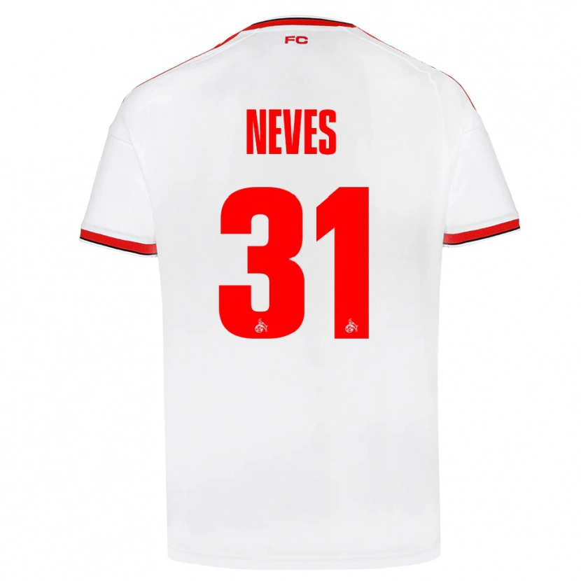 Danxen Kinder Gil Neves #31 Weiß Rot Schwarz Heimtrikot Trikot 2026/27 T-Shirt