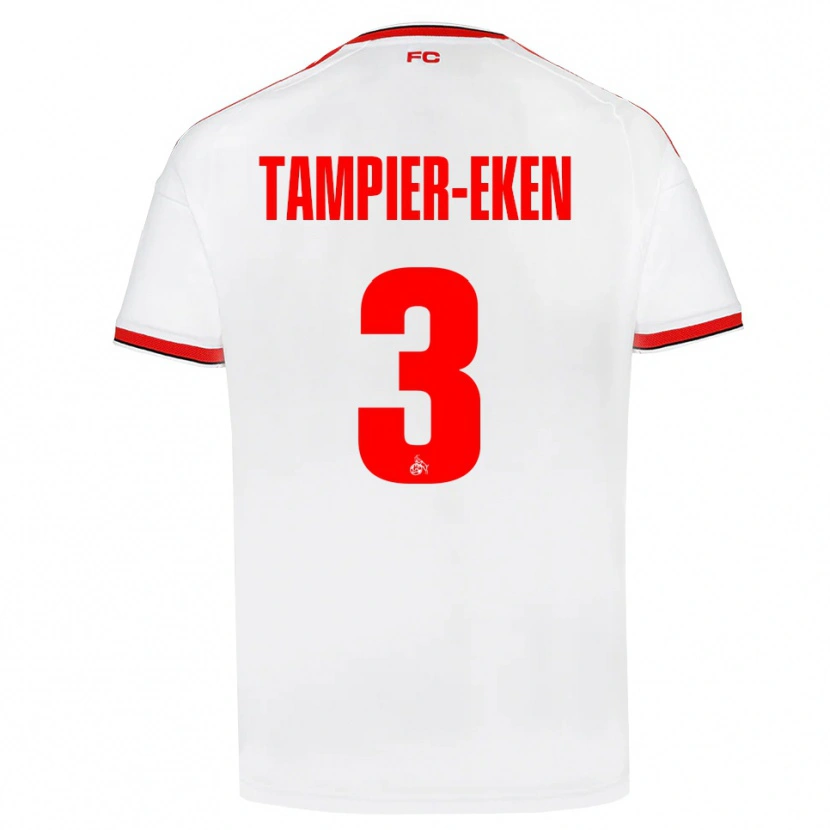 Danxen Kinder Pierre Tampier-Eken #3 Weiß Rot Schwarz Heimtrikot Trikot 2026/27 T-Shirt