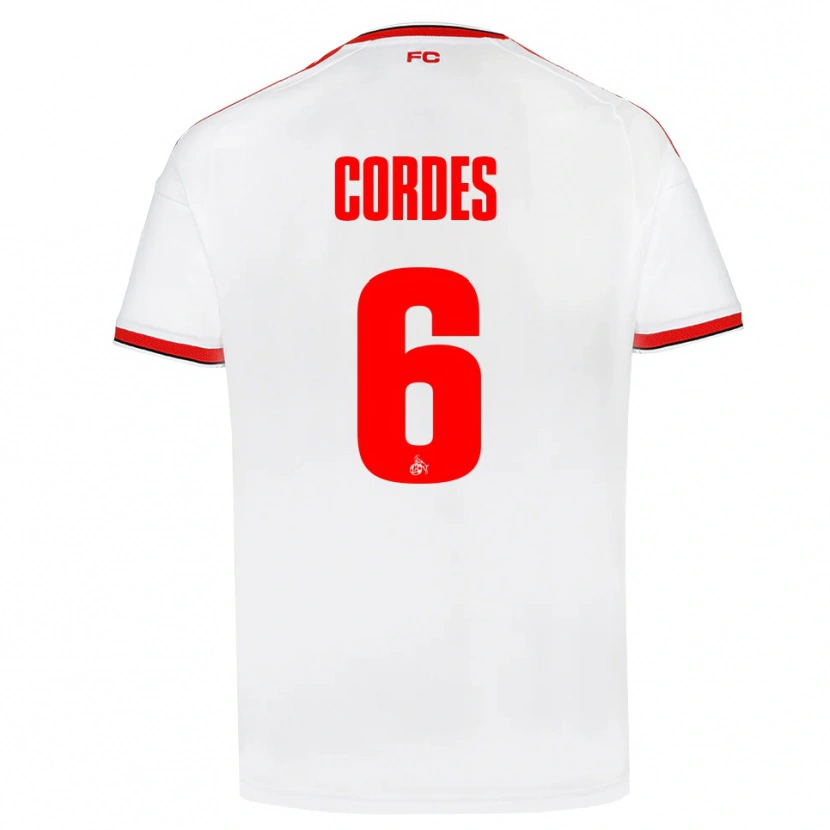 Danxen Kinder Lotta Cordes #6 Weiß Rot Schwarz Heimtrikot Trikot 2026/27 T-Shirt