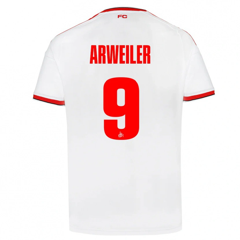Danxen Kinder Jonas Arweiler #9 Weiß Rot Schwarz Heimtrikot Trikot 2026/27 T-Shirt