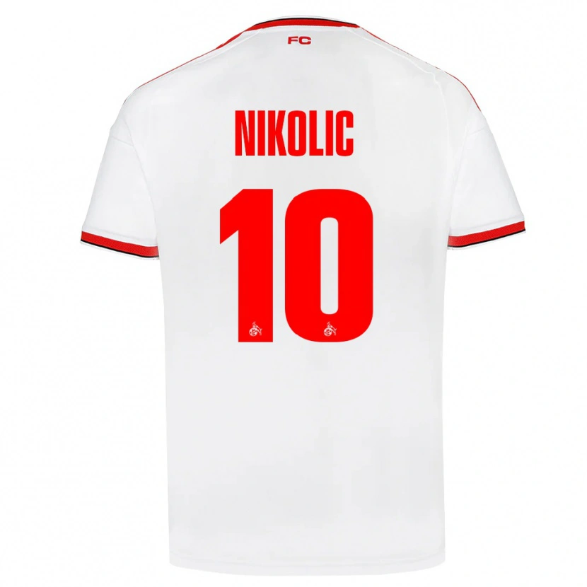 Danxen Kinder Milan Nikolic #10 Weiß Rot Schwarz Heimtrikot Trikot 2026/27 T-Shirt