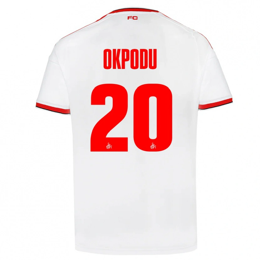 Danxen Kinder David Okpodu #20 Weiß Rot Schwarz Heimtrikot Trikot 2026/27 T-Shirt