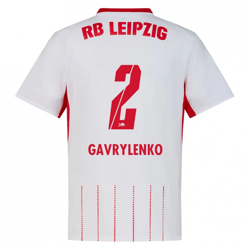 Danxen Kinder Oleksandr Gavrylenko #2 Rot Weiß Gelb Heimtrikot Trikot 2026/27 T-Shirt
