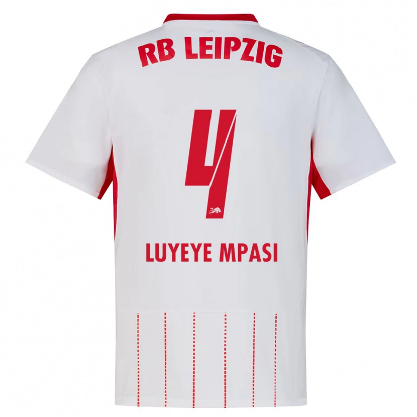Danxen Kinder Seal Luyeye Mpasi #4 Rot Weiß Gelb Heimtrikot Trikot 2026/27 T-Shirt
