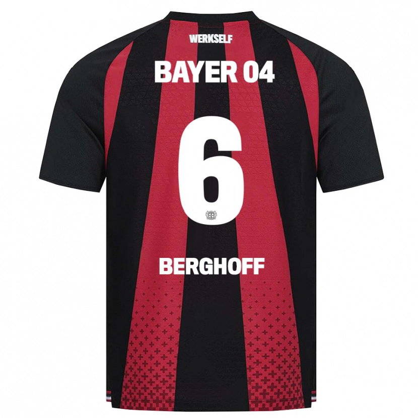 Danxen Kinder Jonah Berghoff #6 Schwarz Weiß Rot Heimtrikot Trikot 2026/27 T-Shirt