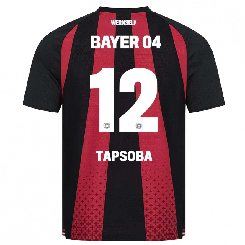 Danxen Kinder Edmond Tapsoba #12 Schwarz Weiß Rot Heimtrikot Trikot 2026/27 T-Shirt