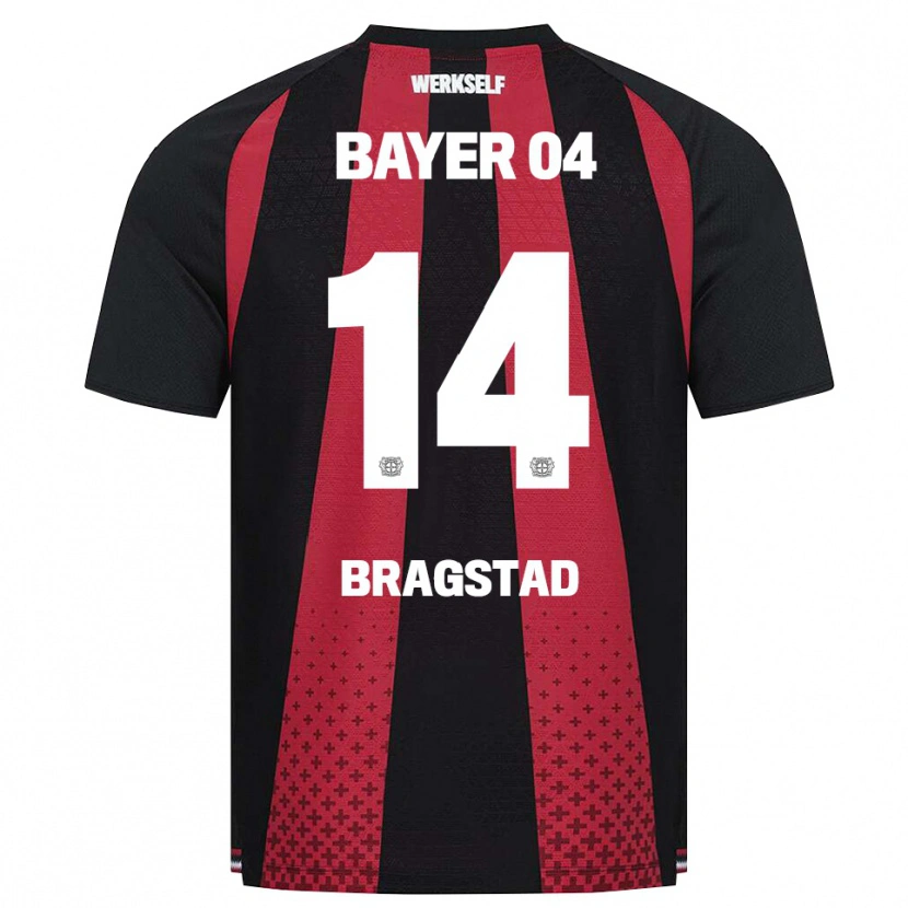 Danxen Kinder Emilie Bragstad #14 Schwarz Weiß Rot Heimtrikot Trikot 2026/27 T-Shirt