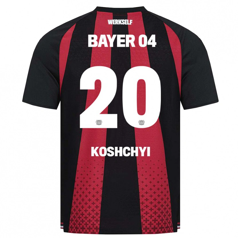 Danxen Kinder Yegor Koshchyi #20 Schwarz Weiß Rot Heimtrikot Trikot 2026/27 T-Shirt