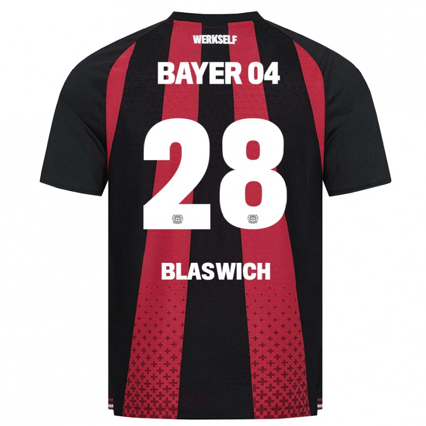 Danxen Kinder Janis Blaswich #28 Schwarz Weiß Rot Heimtrikot Trikot 2026/27 T-Shirt