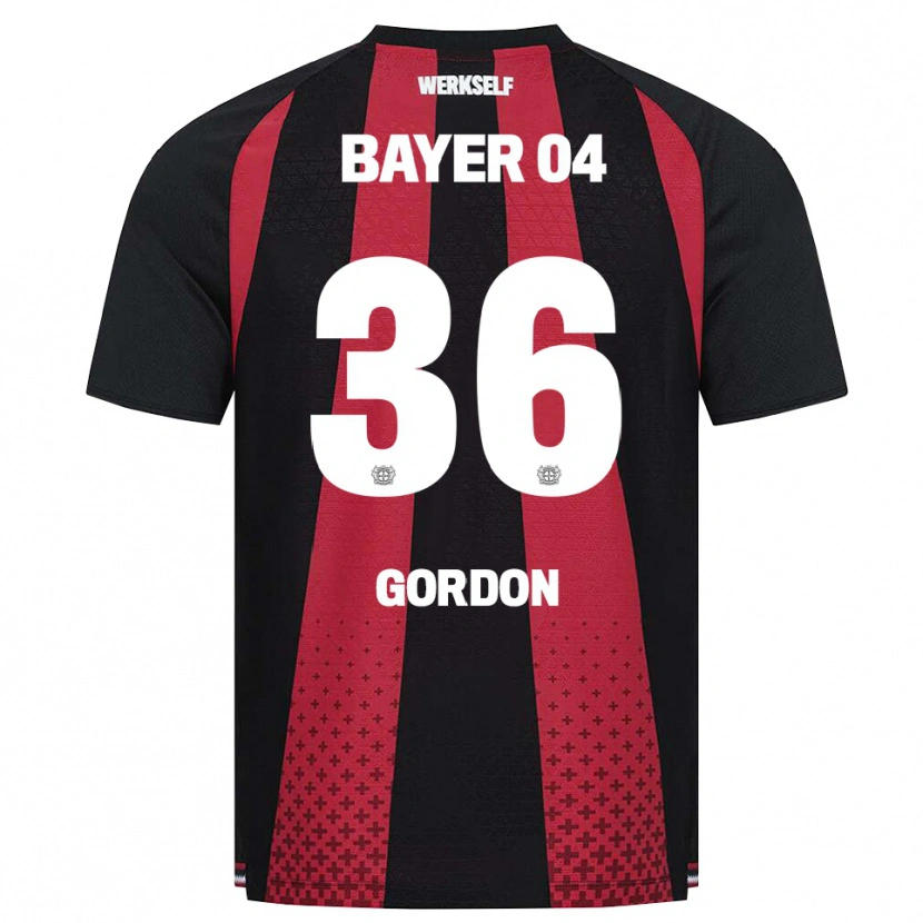 Danxen Kinder Max Gordon #36 Schwarz Weiß Rot Heimtrikot Trikot 2026/27 T-Shirt