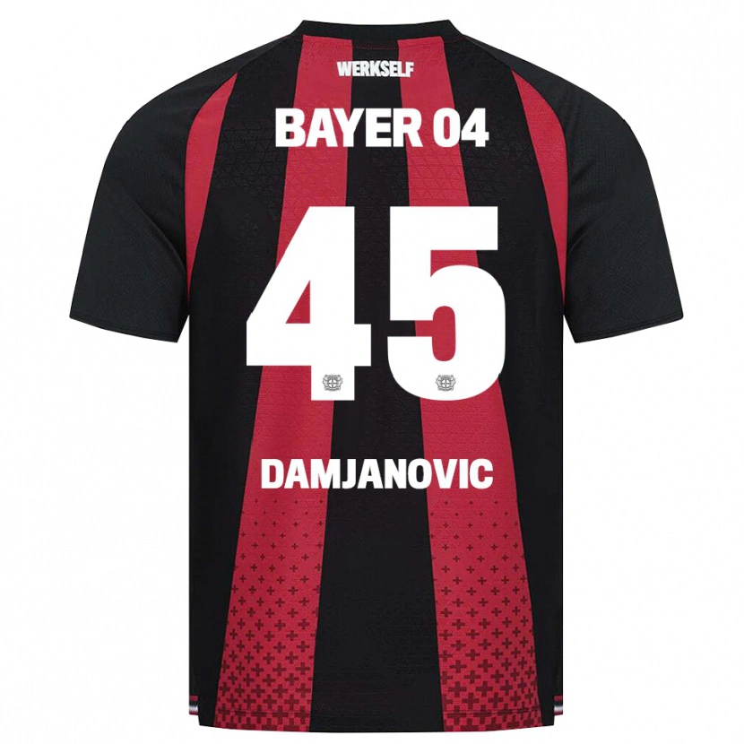 Danxen Kinder Aleksa Damjanovic #45 Schwarz Weiß Rot Heimtrikot Trikot 2026/27 T-Shirt