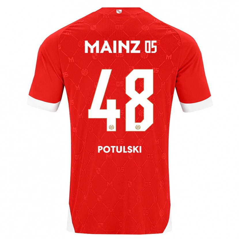 Danxen Kinder Kacper Potulski #48 Rot Weiß Heimtrikot Trikot 2026/27 T-Shirt