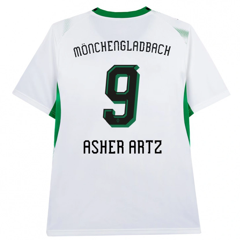 Danxen Kinder Asher Artz #9 Weiß Schwarz Grün Heimtrikot Trikot 2026/27 T-Shirt