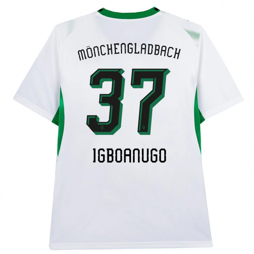 Danxen Kinder David Igboanugo #37 Weiß Schwarz Grün Heimtrikot Trikot 2026/27 T-Shirt