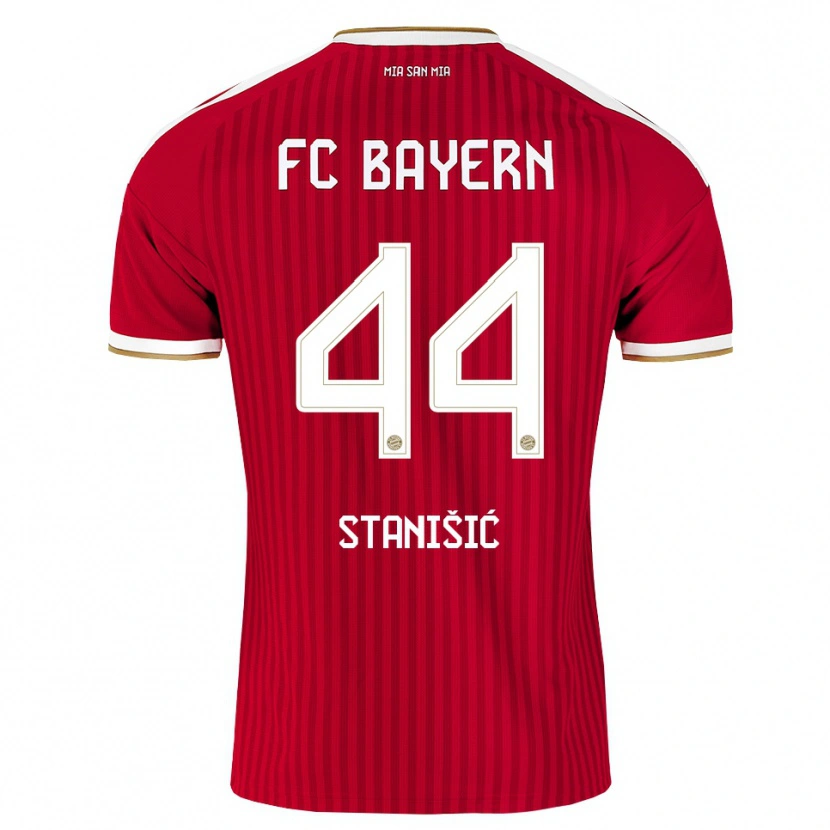 Danxen Kinder Josip Stanisic #44 Rot Weiß Blau Heimtrikot Trikot 2026/27 T-Shirt