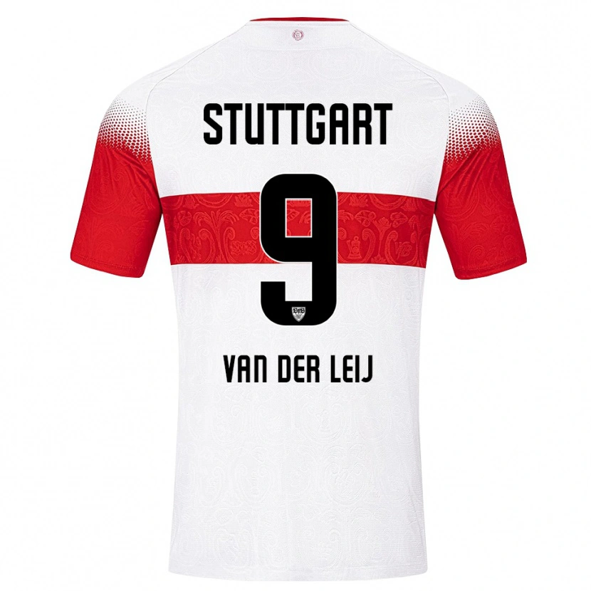 Danxen Kinder Tim Van Der Leij #9 Weiß Rot Gelb Heimtrikot Trikot 2026/27 T-Shirt