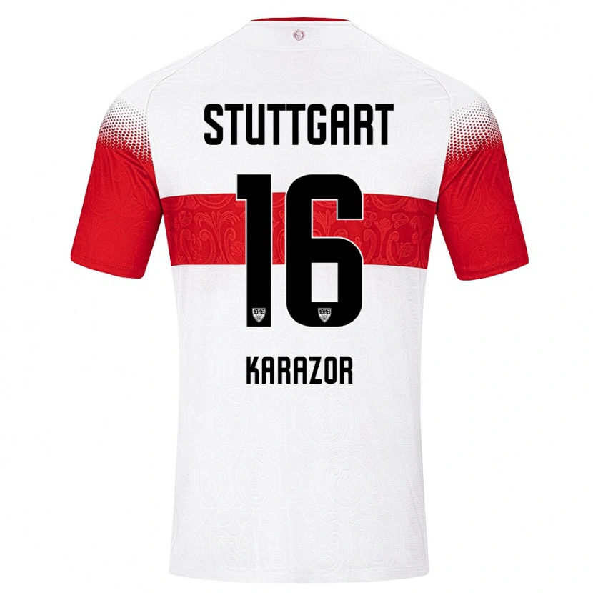 Danxen Kinder Atakan Karazor #16 Weiß Rot Gelb Heimtrikot Trikot 2026/27 T-Shirt