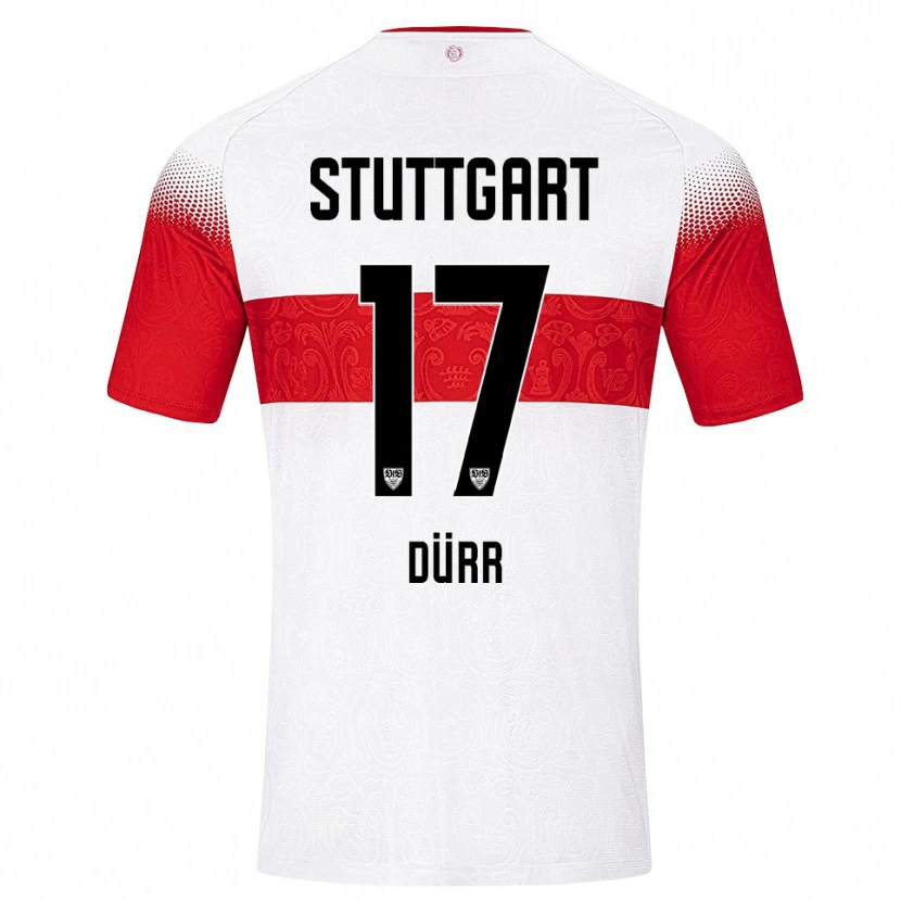 Danxen Kinder Muriel Dürr #17 Weiß Rot Gelb Heimtrikot Trikot 2026/27 T-Shirt