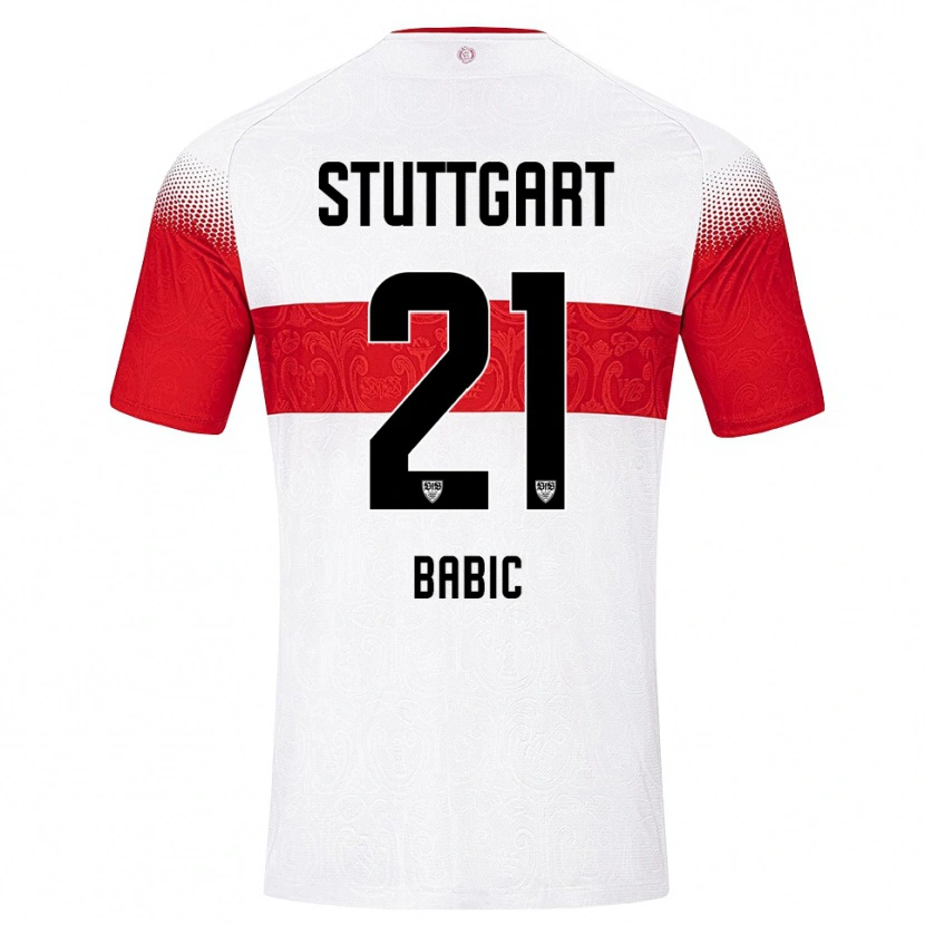 Danxen Kinder Emma Babic #21 Weiß Rot Gelb Heimtrikot Trikot 2026/27 T-Shirt