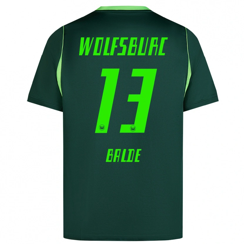 Danxen Kinder Saido Baldé #13 Dunkelgrün Weiß Heimtrikot Trikot 2026/27 T-Shirt