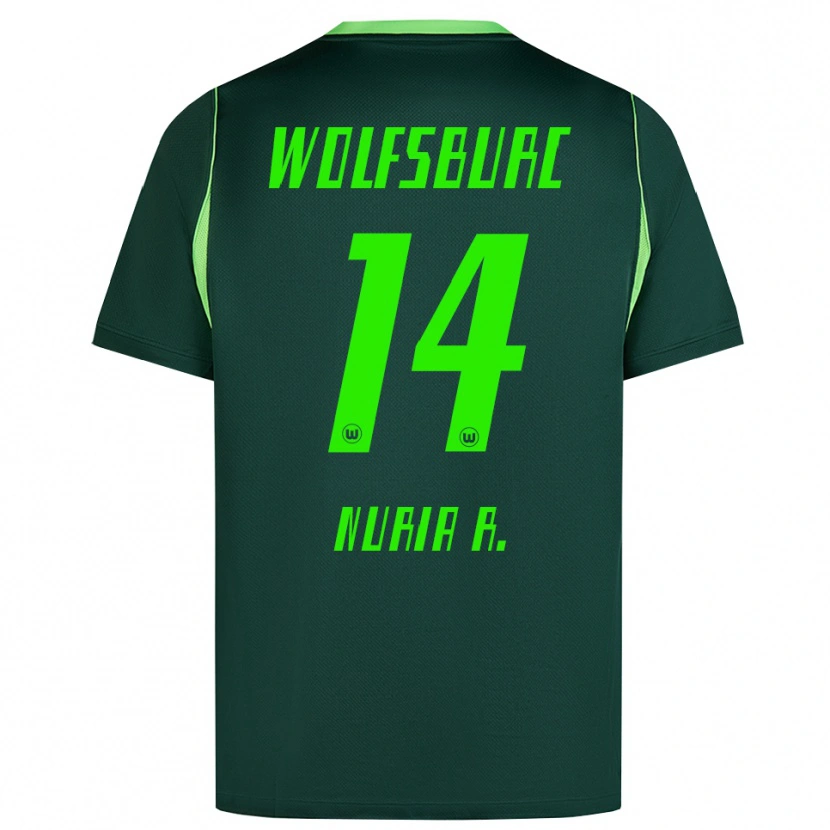 Danxen Kinder Nuria Rabano #14 Dunkelgrün Weiß Heimtrikot Trikot 2026/27 T-Shirt