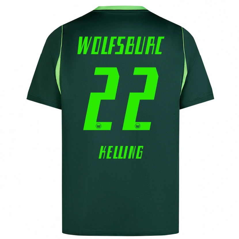 Danxen Kinder Lenny Kelling #22 Dunkelgrün Weiß Heimtrikot Trikot 2026/27 T-Shirt