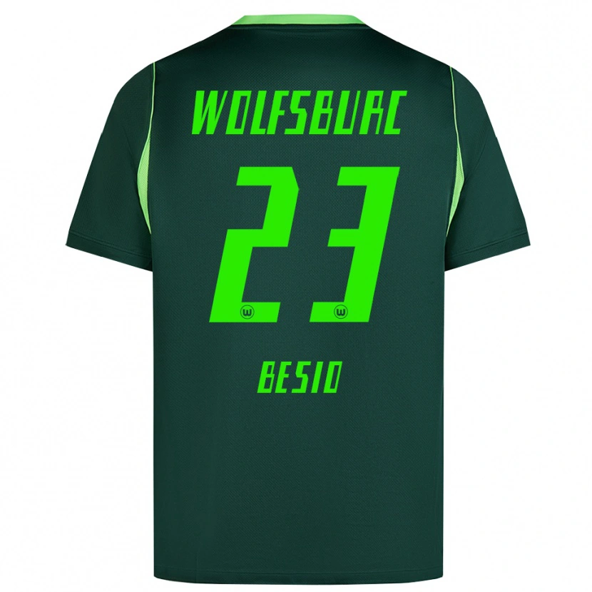 Danxen Kinder Alessio Besio #23 Dunkelgrün Weiß Heimtrikot Trikot 2026/27 T-Shirt