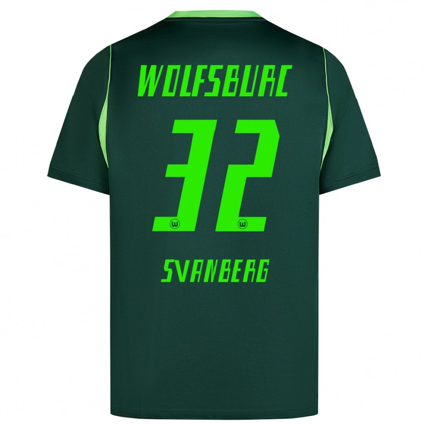 Danxen Kinder Mattias Svanberg #32 Dunkelgrün Weiß Heimtrikot Trikot 2026/27 T-Shirt