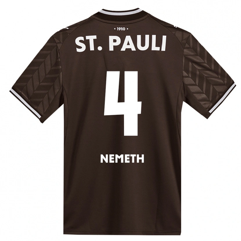 Danxen Kinder David Nemeth #4 Kaffee Weiß Heimtrikot Trikot 2026/27 T-Shirt