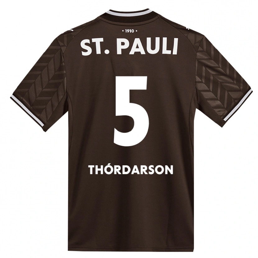 Danxen Kinder Gísli Thórdarson #5 Kaffee Weiß Heimtrikot Trikot 2026/27 T-Shirt